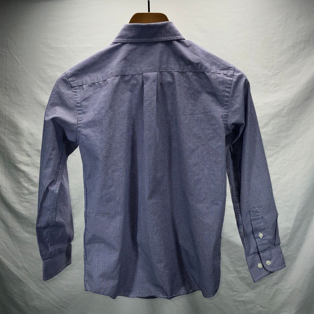 Cat & Jack Boys Blue Gingham Check Button Down Dress Shirt Size M 8/10 - Picture 8 of 8